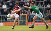 22 June 2019; Ger Egan of Westmeath in action against Tony McCarthy of Limerick during the GAA Football All-Ireland Senior Championship Round 2 match between Westmeath and Limerick at TEG Cusack Park in Mullingar, Co. Westmeath. Photo by Diarmuid Greene/Sportsfile