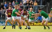 22 June 2019; Ger Egan of Westmeath in action against Gordon Brown, left, and Iain Corbett of Limerick during the GAA Football All-Ireland Senior Championship Round 2 match between Westmeath and Limerick at TEG Cusack Park in Mullingar, Co. Westmeath. Photo by Diarmuid Greene/Sportsfile