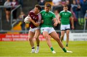 22 June 2019; Tommy McDaniel of Westmeath in action against Cillian Fahy of Limerick during the GAA Football All-Ireland Senior Championship Round 2 match between Westmeath and Limerick at TEG Cusack Park in Mullingar, Co. Westmeath. Photo by Diarmuid Greene/Sportsfile