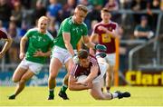 22 June 2019; Ger Egan of Westmeath in action against Gordon Brown of Limerick during the GAA Football All-Ireland Senior Championship Round 2 match between Westmeath and Limerick at TEG Cusack Park in Mullingar, Co. Westmeath. Photo by Diarmuid Greene/Sportsfile