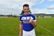 22 June 2019; John O'Loughlin of Laois celebrates following the GAA Football All-Ireland Senior Championship Round 2 match between Derry and Laois at Derry GAA Centre of Excellence in Owenbeg, Derry. Photo by Ramsey Cardy/Sportsfile