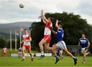 22 June 2019; Ryan Bell of Derry in action against Robert Pigott of Laois during the GAA Football All-Ireland Senior Championship Round 2 match between Derry and Laois at Derry GAA Centre of Excellence in Owenbeg, Derry. Photo by Ramsey Cardy/Sportsfile