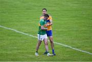 22 June 2019; Gary Brennan of Clare shakes hands with Paddy Maguire of Leitrim after the GAA Football All-Ireland Senior Championship Round 2 match between Leitrim and Clare at Avantcard Páirc Seán Mac Diarmada in Carrick-on-Shannon, Leitrim. Photo by Daire Brennan/Sportsfile