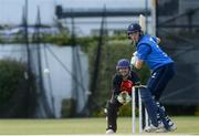 22 June 2019; Gareth Delany of Leinster Lightning bats during the IP20 Cricket Inter-Pros match between Leinster Lightning and Munster Reds at Pembroke Cricket Club in Dublin. Photo by Harry Murphy/Sportsfile
