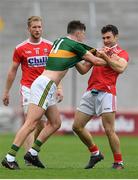 22 June 2019; Sean O'Shea of Kerry and Stephen Cronin of Cork during the Munster GAA Football Senior Championship Final match between Cork and Kerry at Páirc Ui Chaoimh in Cork.  Photo by Brendan Moran/Sportsfile
