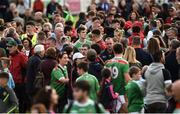 22 June 2019; A large Mayo support comes on to the field to mingle with the players after the GAA Football All-Ireland Senior Championship Round 2 match between Down and Mayo at Pairc Esler in Newry, Down.  Photo by Oliver McVeigh/Sportsfile