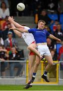 22 June 2019; Conall McCann of Tyrone in action against Darragh Doherty of Longford during the GAA Football All-Ireland Senior Championship Round 2 match between Longford and Tyrone at Glennon Brothers Pearse Park in Longford.  Photo by Eóin Noonan/Sportsfile