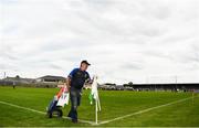 22 June 2019; Groundsman John Geelan collects the sideline flags following the GAA Football All-Ireland Senior Championship Round 2 match between Longford and Tyrone at Glennon Brothers Pearse Park in Longford.  Photo by Eóin Noonan/Sportsfile