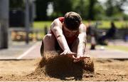 22 June 2019; Samuel Duncan of City of Lisburn A.C., Co. Down, competing in the Senior Mens Long Jump during the AAI Games & Irish Life Health Combined Events Day 1 at Santry in Dublin. Photo by Sam Barnes/Sportsfile