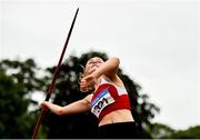 23 June 2019; Laoise McGonagle of Tír Chonaill A.C., Co. Donegal, competing in the Javelin event during the Junior Heptathlon during the AAI Games & Irish Life Health Combined Events Day 2, Juvenile Combined Events at Morton Stadium in Santry. Photo by Eóin Noonan/Sportsfile