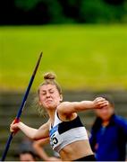 23 June 2019; Lara O Byrne of Donore Harriers, Co. Dublin, competing in the Javelin event during the Junior Heptathlon during the AAI Games & Irish Life Health Combined Events Day 2, Juvenile Combined Events at Morton Stadium in Santry. Photo by Eóin Noonan/Sportsfile