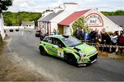 22 June 2019;  Manus Kelly and Donall Barrett in their Hyundai i20 R5 on SS 8 Glen during Day 2 of the 2019 Joule Donegal International Rally in Letterkenny, Donegal. Photo by Philip Fitzpatrick/Sportsfile