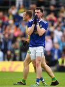 23 June 2019; Conor Rehill of Cavan reacts after a missed goal chance during the Ulster GAA Football Senior Championship Final match between Donegal and Cavan at St Tiernach's Park in Clones, Monaghan. Photo by Sam Barnes/Sportsfile