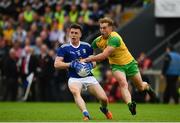 23 June 2019; Dara McVeety of Cavan in action against Stephen McMenamin of Donegal during the Ulster GAA Football Senior Championship Final match between Donegal and Cavan at St Tiernach's Park in Clones, Monaghan. Photo by Sam Barnes/Sportsfile