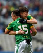23 June 2019; Kevin Ross, left, and Kevin Ross of Meath celebrate after the Leinster Junior Football Championship Final match between Meath and Kildare at Croke Park in Dublin. Photo by Daire Brennan/Sportsfile