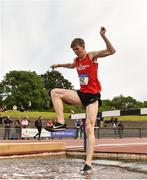 22 June 2019; Kyle Moorhead of Presentation College Athenry, Co. Galway, competing in the Boys 1500m Steeplechase during the Irish Life Health Tailteann Inter-provincial Games at Santry in Dublin. Photo by Sam Barnes/Sportsfile