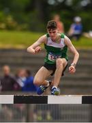22 June 2019; Morgan Mac an Chleirigh of Colaiste Eoin, Co. Dublin, on his way to winning the Boys 1500m Steeplechase event during the Irish Life Health Tailteann Inter-provincial Games at Santry in Dublin. Photo by Sam Barnes/Sportsfile