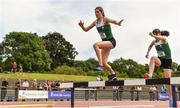 22 June 2019; Aine Kirwan of Loreto Kilkenny, Co. Kilkenny, on her way to winning the Girls 1500m steeplechase event during the Irish Life Health Tailteann Inter-provincial Games at Santry in Dublin. Photo by Sam Barnes/Sportsfile