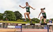 22 June 2019; Aine Kirwan of Loreto Kilkenny, Co. Kilkenny, on her way to winning the Girls 1500m steeplechase event during the Irish Life Health Tailteann Inter-provincial Games at Santry in Dublin. Photo by Sam Barnes/Sportsfile