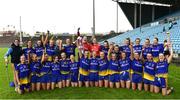 23 June 2019; Sinead Kenny captain of Roscommon lifts the cup as her team-mates celebrate after the TG4 Ladies Football Connacht Intermediate Football Championship Final match between Roscommon and Sligo at Elvery's MacHale Park in Castlebar, Mayo. Photo by Matt Browne/Sportsfile