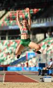 23 June 2019; Sophie Meredith of Ireland competes in the Women's Long Jump during Dynamic New Athletics qualification match three at Dinamo Stadium on Day 3 of the Minsk 2019 2nd European Games in Minsk, Belarus. Photo by Seb Daly/Sportsfile
