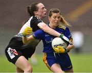 23 June 2019; Siobhan Tully of Roscommon in action against Michelle McNamara of  Sligo during the TG4 Ladies Football Connacht Intermediate Football Championship Final match between Roscommon and Sligo at Elvery's MacHale Park in Castlebar, Mayo. Photo by Matt Browne/Sportsfile