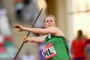 23 June 2019; Grace Casey of Ireland competes in the Women's Javelin during Dynamic New Athletics qualification match three at Dinamo Stadium on Day 3 of the Minsk 2019 2nd European Games in Minsk, Belarus. Photo by Seb Daly/Sportsfile