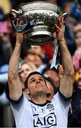 23 June 2019; Dublin captain Stephen Cluxton lifts the Delaney Cup after the Leinster GAA Football Senior Championship Final match between Dublin and Meath at Croke Park in Dublin. Photo by Ray McManus/Sportsfile