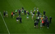 23 June 2019; The dejected Meath team after the Leinster GAA Football Senior Championship Final match between Dublin and Meath at Croke Park in Dublin. Photo by Brendan Moran/Sportsfile