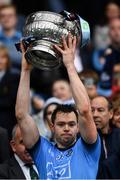 23 June 2019; Dean Rock, who scored four points after being introduced as a second half substitute, lifts the Delaney cup after the Leinster GAA Football Senior Championship Final match between Dublin and Meath at Croke Park in Dublin. Photo by Ray McManus/Sportsfile