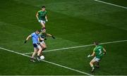 23 June 2019; Con O'Callaghan of Dublin scores his side's first goal despite the attentions of Meath players, from left, Séamus Lavin, Donal Keogan and Conor McGill during the Leinster GAA Football Senior Championship Final match between Dublin and Meath at Croke Park in Dublin. Photo by Brendan Moran/Sportsfile