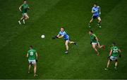 23 June 2019; Con O'Callaghan of Dublin surrounded by Meath players Cillian O'Sullivan, Bryan Menton, James McEntee and Shane McEntee during the Leinster GAA Football Senior Championship Final match between Dublin and Meath at Croke Park in Dublin. Photo by Brendan Moran/Sportsfile