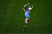 23 June 2019; Brian Howard of Dublin contests a high ball with James McEntee of Meath during the Leinster GAA Football Senior Championship Final match between Dublin and Meath at Croke Park in Dublin. Photo by Brendan Moran/Sportsfile