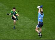 23 June 2019; James Conlon of Meath has a shot blocked by Philip McMahon of Dublin during the Leinster GAA Football Senior Championship Final match between Dublin and Meath at Croke Park in Dublin. Photo by Brendan Moran/Sportsfile