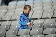 23 June 2019; A young Dublin supporter runs through the Hogan Stand after the Leinster GAA Football Senior Championship Final match between Dublin and Meath at Croke Park in Dublin. Photo by Daire Brennan/Sportsfile