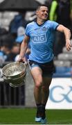 23 June 2019; Brian Howard of Dublin celebrates with the Delaney cup after the Leinster GAA Football Senior Championship Final match between Dublin and Meath at Croke Park in Dublin. Photo by Daire Brennan/Sportsfile