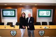 22 June 2019; Michelle Diskin and Pete Kelly from Salthill Devon, Galway, during the FAI Club of the Year Information Day at FAI National Training Centre in Abbotstown, Dublin. Photo by Eóin Noonan/Sportsfile