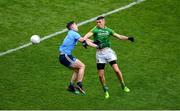 23 June 2019; John Small of Dublin and Shane McEntee of Meath contest a high ball during the Leinster GAA Football Senior Championship Final match between Dublin and Meath at Croke Park in Dublin. Photo by Brendan Moran/Sportsfile