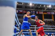 24 June 2019; Kurt Walker of Ireland, left, in action against Zhirayr Sargsyan of Armenia during their Men’s Bantamweight bout at Uruchie Sports Palace on Day 4 of the Minsk 2019 2nd European Games in Minsk, Belarus. Photo by Seb Daly/Sportsfile