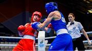 24 June 2019; Grainne Walsh of Ireland, left, in action against Rosie Eccles of Great Britain during their Women’s Featherweight bout at Uruchie Sports Palace on Day 4 of the Minsk 2019 2nd European Games in Minsk, Belarus. Photo by Seb Daly/Sportsfile