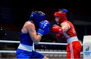 24 June 2019; Grainne Walsh of Ireland, right, in action against Rosie Eccles of Great Britain during their Women’s Featherweight bout at Uruchie Sports Palace on Day 4 of the Minsk 2019 2nd European Games in Minsk, Belarus. Photo by Seb Daly/Sportsfile