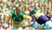 14 July 1996; John Troy of Offaly in action during the Leinster GAA Hurling Final match between Wexford and Offaly at Croke Park in Dublin. Photo by Ray McManus/Sportsfile