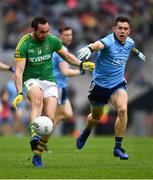 23 June 2019; Adam Flanagan of Meath in action against David Byrne of Dublin during the Leinster GAA Football Senior Championship Final match between Dublin and Meath at Croke Park in Dublin. Photo by Ray McManus/Sportsfile