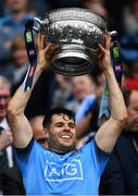23 June 2019; Kevin McManamon of Dublin lifts the Delaney Cup after the Leinster GAA Football Senior Championship Final match between Dublin and Meath at Croke Park in Dublin. Photo by Ray McManus/Sportsfile