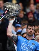 23 June 2019; Michael Darragh Macauley of Dublin lifts the Delaney Cup after the Leinster GAA Football Senior Championship Final match between Dublin and Meath at Croke Park in Dublin. Photo by Ray McManus/Sportsfile
