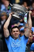 23 June 2019; David Byrne of Dublin lifts the Delaney Cup after the Leinster GAA Football Senior Championship Final match between Dublin and Meath at Croke Park in Dublin. Photo by Ray McManus/Sportsfile