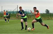 24 June 2019; Adam O'Reilly, right, and Shane Farrell during a Republic of Ireland Under-19 training session at FAI National Training Centre in Abbotstown, Dublin. Photo by Sam Barnes/Sportsfile