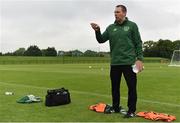 24 June 2019; Head coach Tom Mohan during a Republic of Ireland Under-19 training session at FAI National Training Centre in Abbotstown, Dublin. Photo by Sam Barnes/Sportsfile