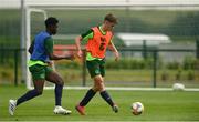 24 June 2019; Niall Morahan, right, and Timi Sobowale during a Republic of Ireland Under-19 training session at FAI National Training Centre in Abbotstown, Dublin. Photo by Sam Barnes/Sportsfile