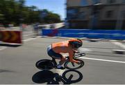 25 June 2019; Chantal Blaak of Netherlands on her way to finishing second in the Women's Cycling Time Trial on Day 5 of the Minsk 2019 2nd European Games in Minsk, Belarus. Photo by Seb Daly/Sportsfile